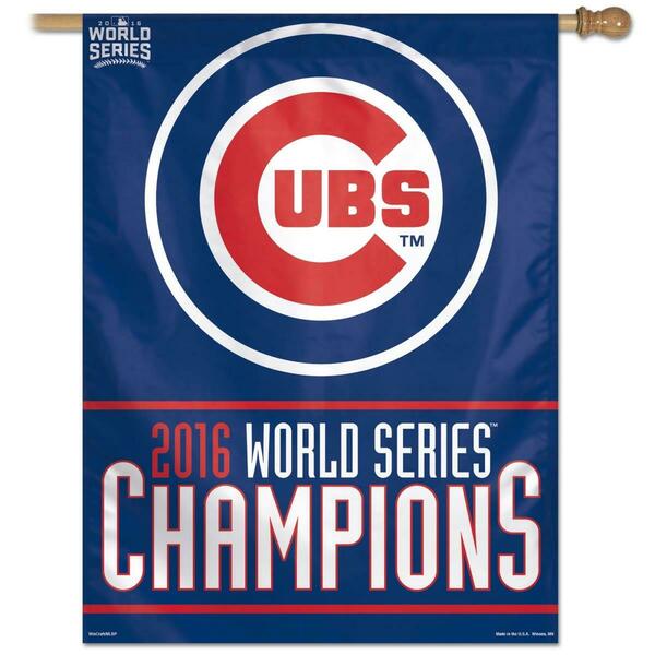 Wincraft Chicago Cubs Banner 27x37 Vertical 2016 World Series Champs Design 3208599315